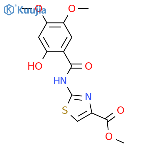 Methyl 2-(2-hydroxy-4,5-diMethoxybenzaMido)thiazole-4-carboxylate structure