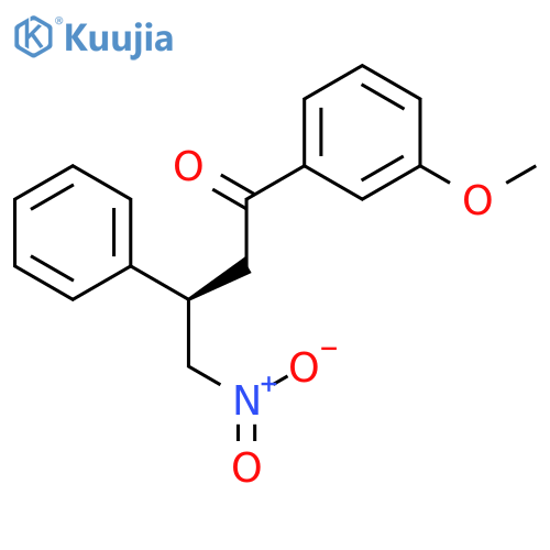1-Butanone, 1-(3-methoxyphenyl)-4-nitro-3-phenyl-, (3R)- structure