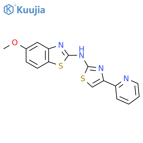 5-methoxy-N-4-(pyridin-2-yl)-1,3-thiazol-2-yl-1,3-benzothiazol-2-amine structure