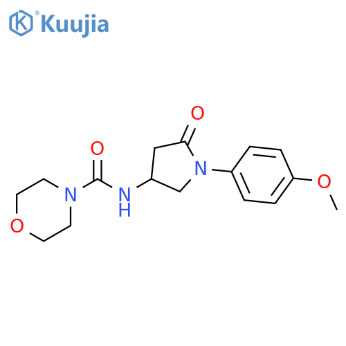 N-1-(4-methoxyphenyl)-5-oxopyrrolidin-3-ylmorpholine-4-carboxamide structure