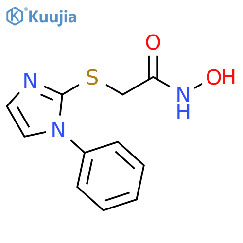 N-hydroxy-2-(1-phenyl-1H-imidazol-2-yl)sulfanylacetamide structure
