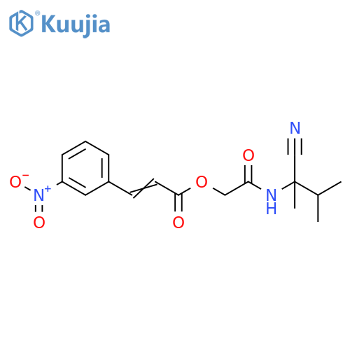 2-[(1-Cyano-1,2-dimethylpropyl)amino]-2-oxoethyl 3-(3-nitrophenyl)-2-propenoate structure