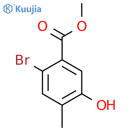 Methyl 2-bromo-5-hydroxy-4-methylbenzoate structure