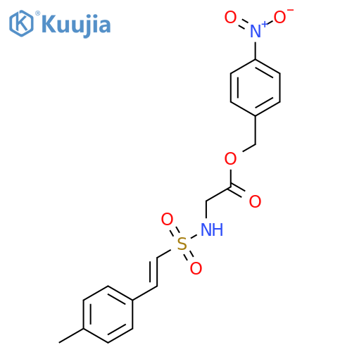(4-nitrophenyl)methyl 2-[[(E)-2-(4-methylphenyl)ethenyl]sulfonylamino]acetate structure