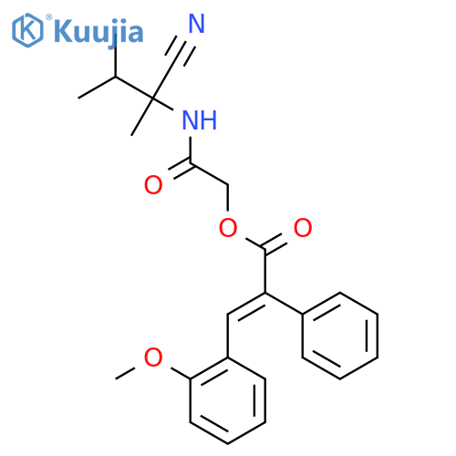 [(1-Cyano-1,2-dimethylpropyl)carbamoyl]methyl 3-(2-methoxyphenyl)-2-phenylprop-2-enoate structure