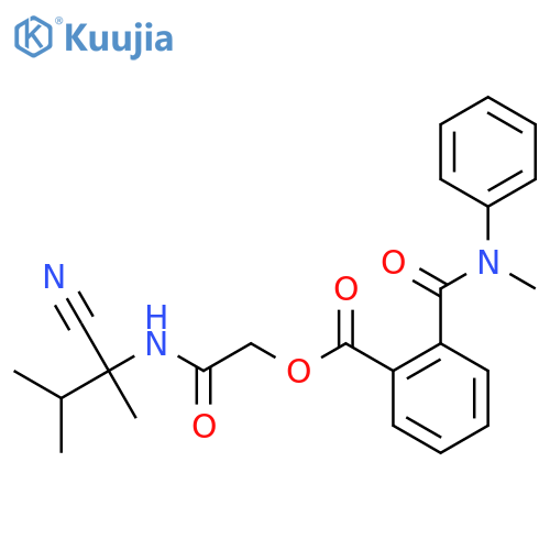 [(1-Cyano-1,2-dimethylpropyl)carbamoyl]methyl 2-[methyl(phenyl)carbamoyl]benzoate structure