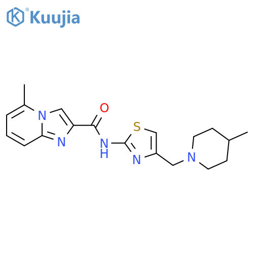 5-methyl-N-{4-(4-methylpiperidin-1-yl)methyl-1,3-thiazol-2-yl}imidazo1,2-apyridine-2-carboxamide structure