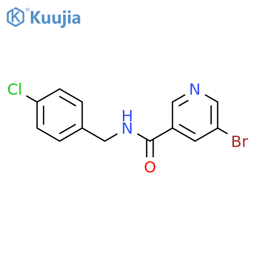 5-bromo-N-(4-chlorobenzyl)pyridine-3-carboxamide structure