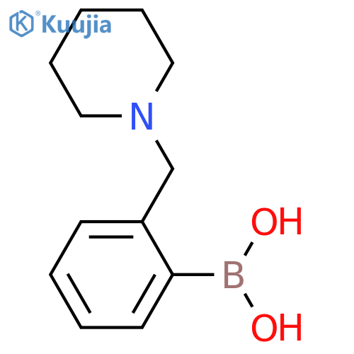 (2-(piperidin-1-ylmethyl)phenyl)boronic acid structure