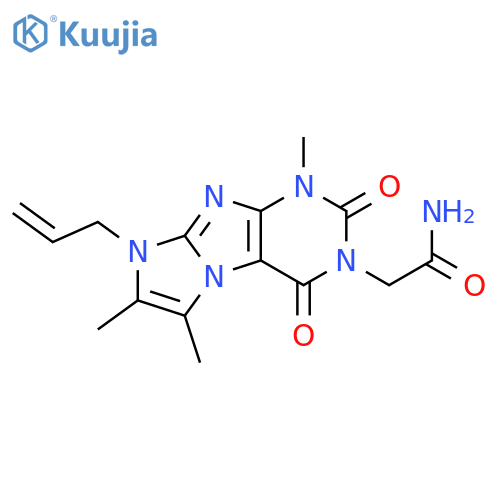 2-1,6,7-trimethyl-2,4-dioxo-8-(prop-2-en-1-yl)-1H,2H,3H,4H,8H-imidazo1,2-gpurin-3-ylacetamide structure
