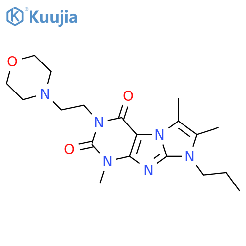 1,6,7-trimethyl-3-2-(morpholin-4-yl)ethyl-8-propyl-1H,2H,3H,4H,8H-imidazo1,2-gpurine-2,4-dione structure