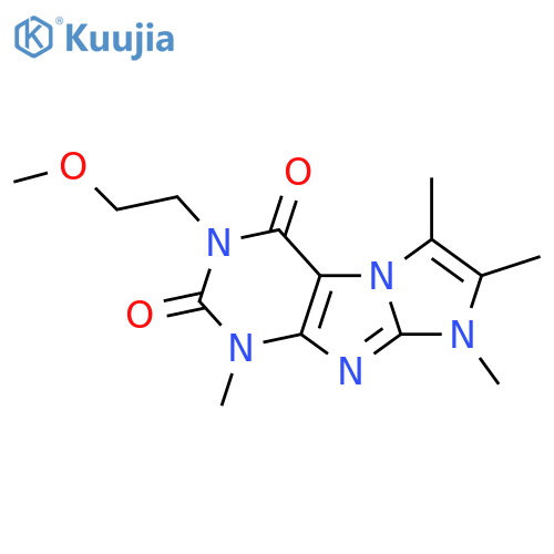 3-(2-methoxyethyl)-1,6,7,8-tetramethyl-1H,2H,3H,4H,8H-imidazo1,2-gpurine-2,4-dione structure