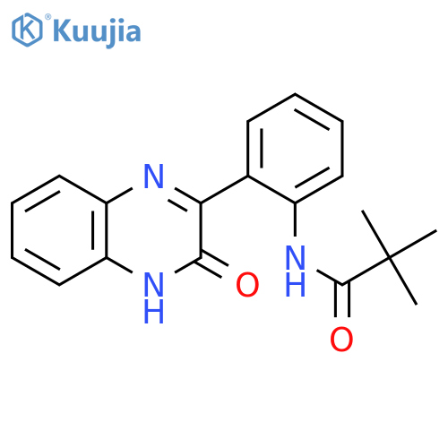 2,2-dimethyl-N-2-(3-oxo-3,4-dihydroquinoxalin-2-yl)phenylpropanamide structure