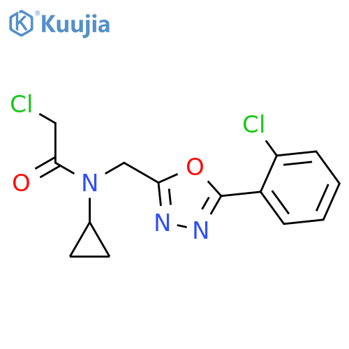 2-chloro-N-{5-(2-chlorophenyl)-1,3,4-oxadiazol-2-ylmethyl}-N-cyclopropylacetamide structure