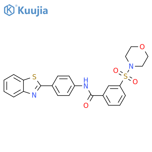 N-4-(1,3-benzothiazol-2-yl)phenyl-3-(morpholine-4-sulfonyl)benzamide structure