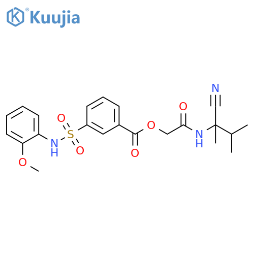 2-[(1-Cyano-1,2-dimethylpropyl)amino]-2-oxoethyl 3-[[(2-methoxyphenyl)amino]sulfonyl]benzoate structure