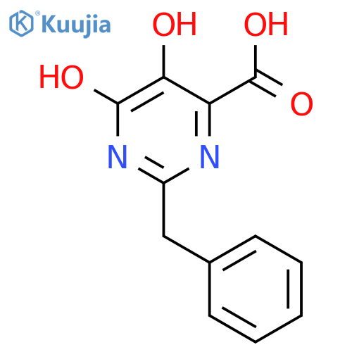 2-Benzyl-5,6-Dihydroxy-Pyrimidine-4-Carboxylic Acid structure