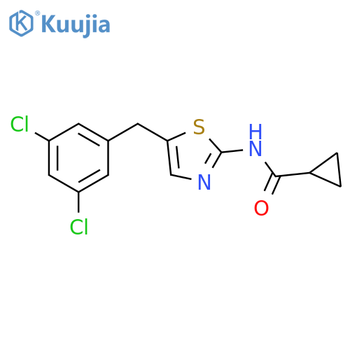 N-{5-(3,5-dichlorophenyl)methyl-1,3-thiazol-2-yl}cyclopropanecarboxamide structure
