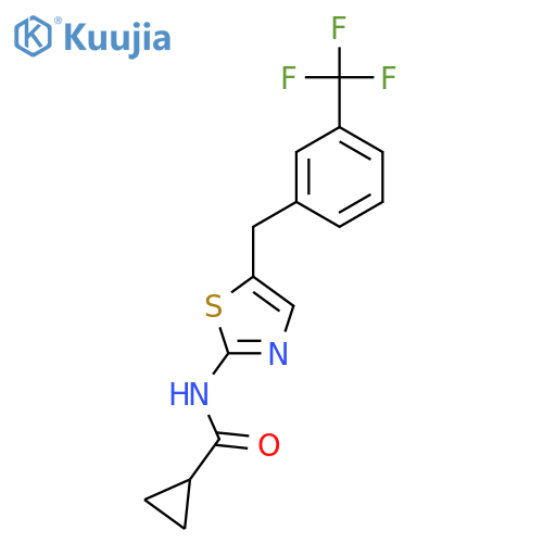 N-(5-{3-(trifluoromethyl)phenylmethyl}-1,3-thiazol-2-yl)cyclopropanecarboxamide structure