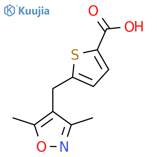 5-(3,5-Dimethyl-isoxazol-4-ylmethyl)-thiophene-2-carboxylic acid structure