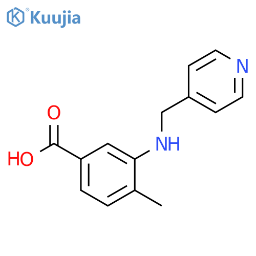 4-METHYL-3-((PYRIDIN-4-YLMETHYL)AMINO)BENZOIC ACID structure