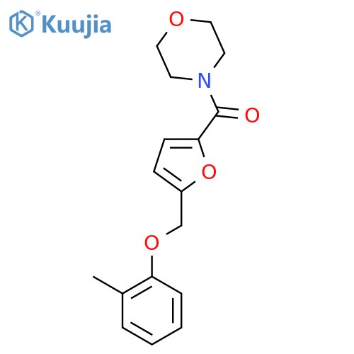 4-{5-(2-methylphenoxy)methylfuran-2-carbonyl}morpholine structure