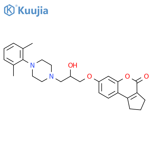 7-{3-4-(2,6-dimethylphenyl)piperazin-1-yl-2-hydroxypropoxy}-1H,2H,3H,4H-cyclopentacchromen-4-one structure