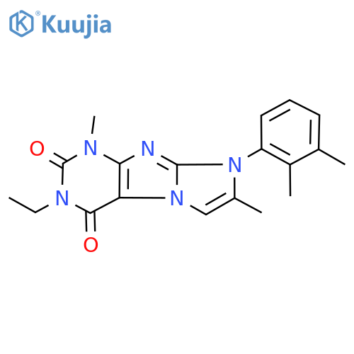 8-(2,3-dimethylphenyl)-3-ethyl-1,7-dimethyl-1H,2H,3H,4H,8H-imidazo1,2-gpurine-2,4-dione structure