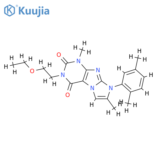 8-(2,5-dimethylphenyl)-3-(2-ethoxyethyl)-1,7-dimethyl-1H,2H,3H,4H,8H-imidazo1,2-gpurine-2,4-dione structure