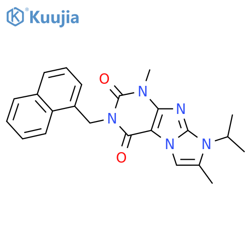 1,7-dimethyl-3-(naphthalen-1-yl)methyl-8-(propan-2-yl)-1H,2H,3H,4H,8H-imidazo1,2-gpurine-2,4-dione structure