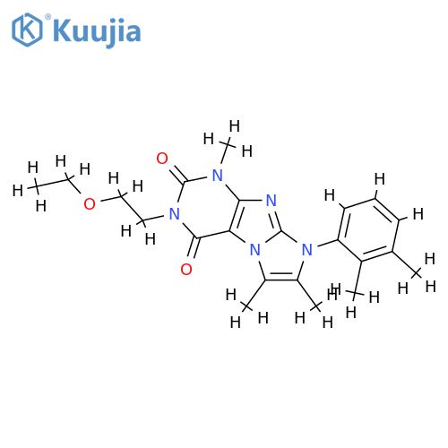 8-(2,3-dimethylphenyl)-3-(2-ethoxyethyl)-1,6,7-trimethyl-1H,2H,3H,4H,8H-imidazo1,2-gpurine-2,4-dione structure