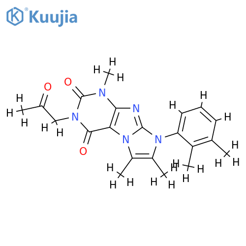 8-(2,3-dimethylphenyl)-1,6,7-trimethyl-3-(2-oxopropyl)-1H,2H,3H,4H,8H-imidazo1,2-gpurine-2,4-dione structure