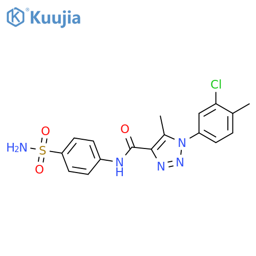 1-(3-chloro-4-methylphenyl)-5-methyl-N-(4-sulfamoylphenyl)triazole-4-carboxamide structure