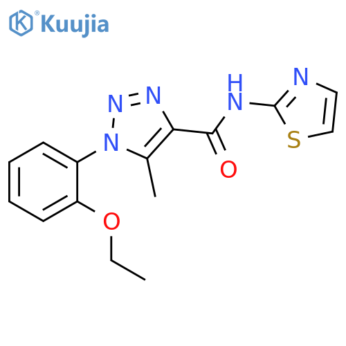 1-(2-ethoxyphenyl)-5-methyl-N-(1,3-thiazol-2-yl)-1H-1,2,3-triazole-4-carboxamide structure