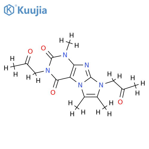1,6,7-trimethyl-3,8-bis(2-oxopropyl)-1H,2H,3H,4H,8H-imidazo1,2-gpurine-2,4-dione structure