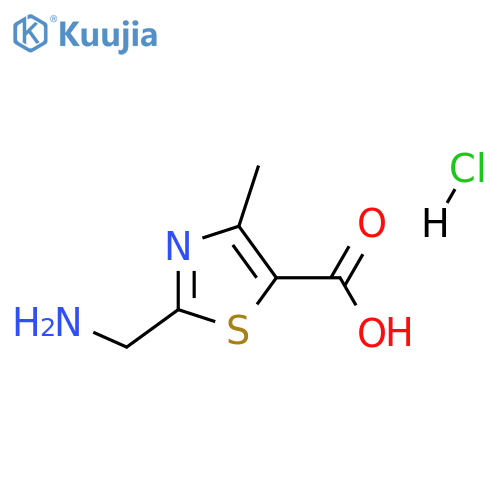 2-(aminomethyl)-4-methyl-1,3-thiazole-5-carboxylic acid hydrochloride structure