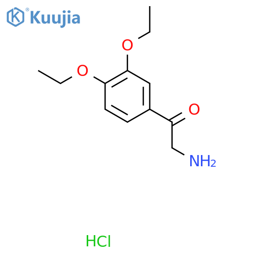 2-Amino-1-(3,4-diethoxyphenyl)ethan-1-one hydrochloride structure