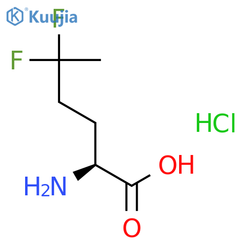 L-NORLEUCINE, 5,5-DIFLUORO-, HYDROCHLORIDE structure