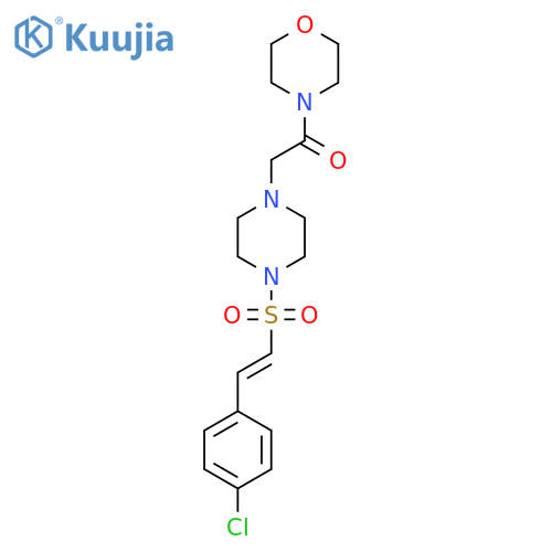 2-{4-[2-(4-Chlorophenyl)ethenesulfonyl]piperazin-1-yl}-1-(morpholin-4-yl)ethan-1-one structure
