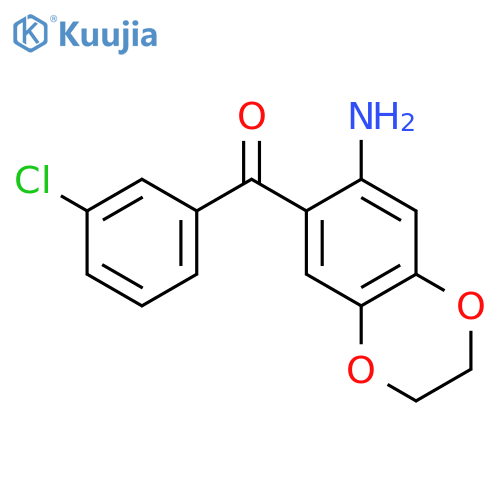 (7-Amino-2,3-dihydro-1,4-benzodioxin-6-yl)(3-chlorophenyl)methanone structure