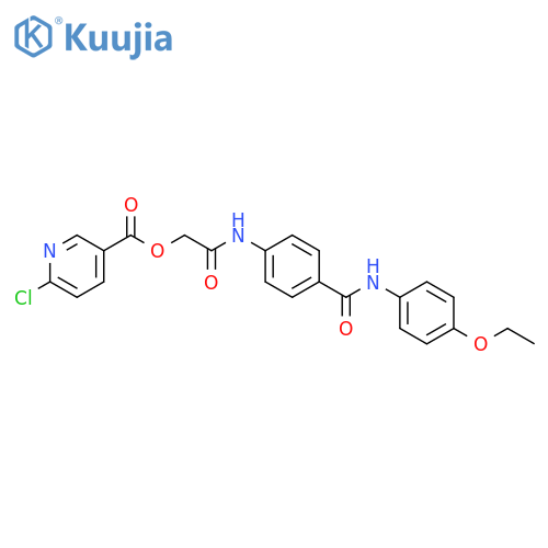 2-[[4-[[(4-Ethoxyphenyl)amino]carbonyl]phenyl]amino]-2-oxoethyl 6-chloro-3-pyridinecarboxylate structure