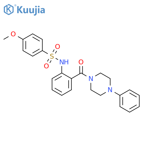 4-methoxy-N-2-(4-phenylpiperazine-1-carbonyl)phenylbenzene-1-sulfonamide structure