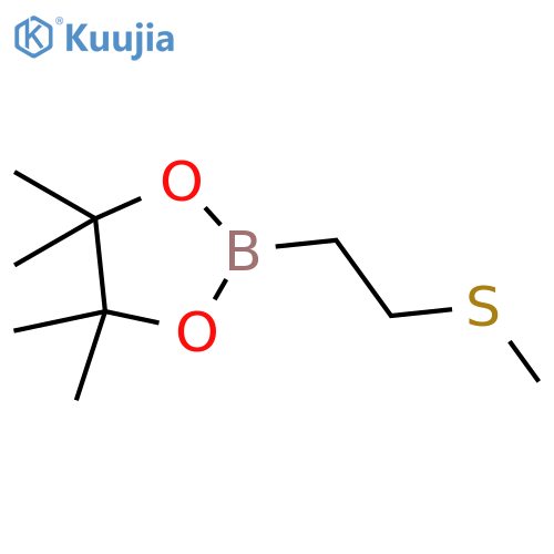 1,3,2-DIOXABOROLANE, 4,4,5,5-TETRAMETHYL-2-[2-(METHYLTHIO)ETHYL]- structure