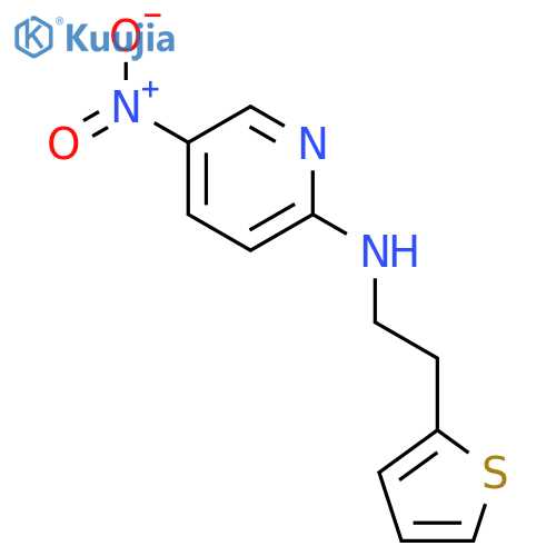 5-Nitro-N-2-(2-thienyl)ethylpyridin-2-amine structure