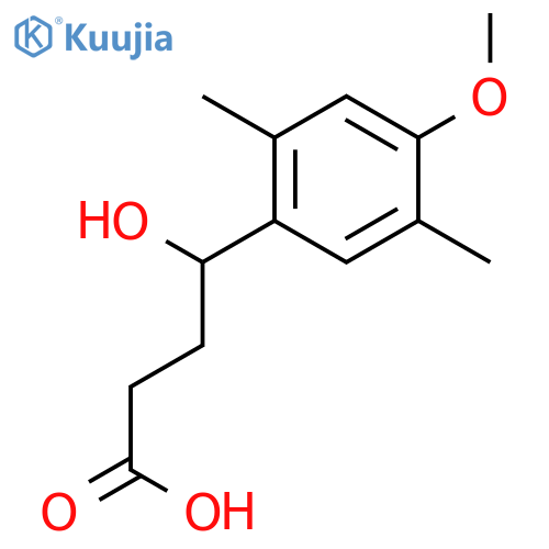 4-Hydroxy-4-(4-methoxy-2,5-dimethylphenyl)butanoic acid structure