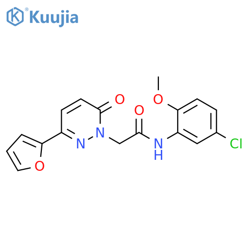 N-(5-chloro-2-methoxyphenyl)-2-3-(furan-2-yl)-6-oxo-1,6-dihydropyridazin-1-ylacetamide structure