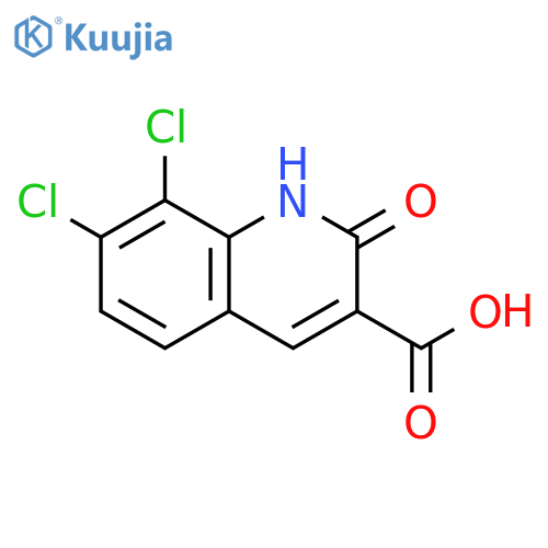 7,8-dichloro-2-oxo-1,2-dihydroquinoline-3-carboxylic acid structure