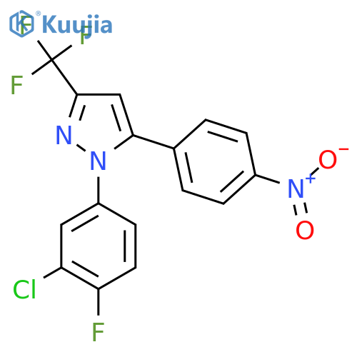 1-(3-Chloro-4-fluorophenyl)-5-(4-nitrophenyl)-3-(trifluoromethyl)pyrazole structure