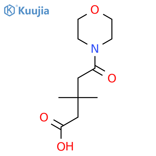 3,3-Dimethyl-5-(morpholin-4-yl)-5-oxopentanoic acid structure