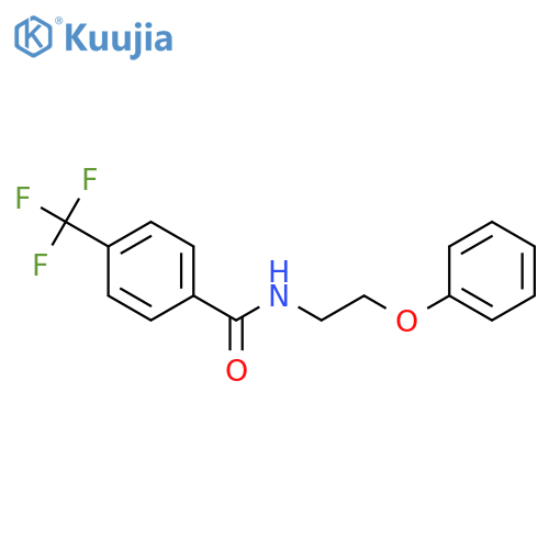 N-(2-phenoxyethyl)-4-(trifluoromethyl)benzamide structure